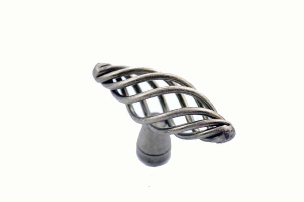 Provincial kitchen cabinet birdcage knobs antique pewter - Image 4
