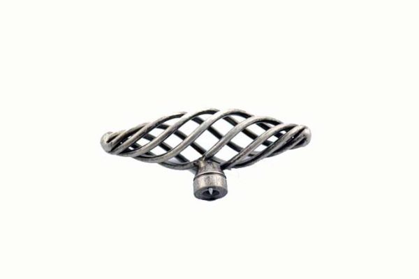 Provincial kitchen cabinet birdcage knobs antique pewter - Image 5