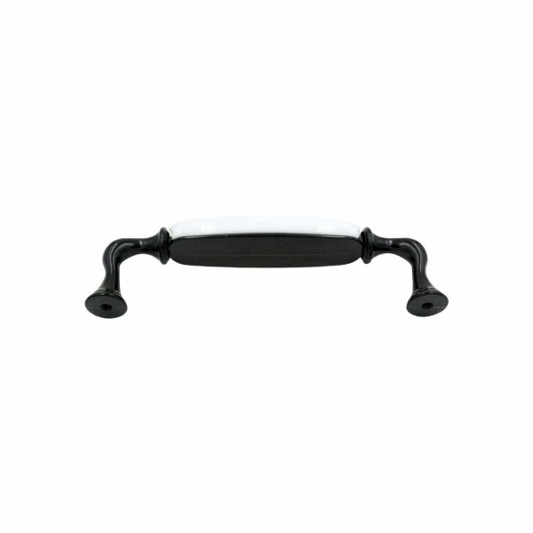 Kitchen cabinet handles black white porcelain 128mm - Image 4