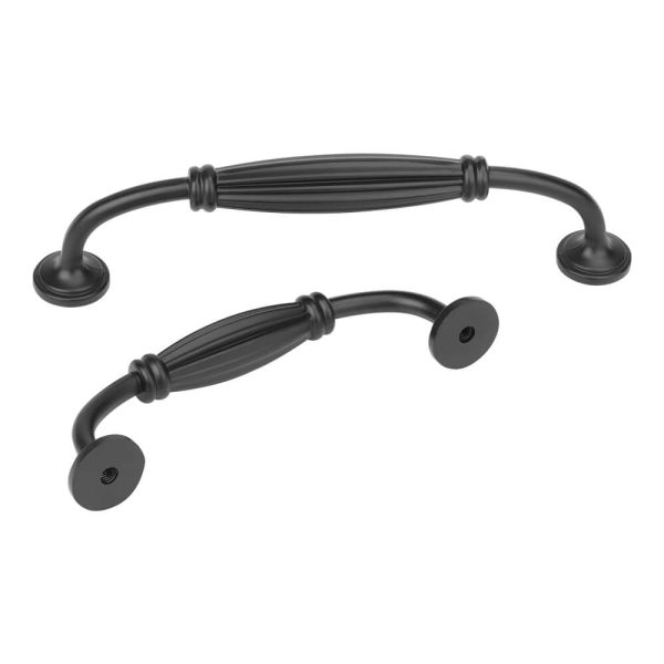 Vintage kitchen Drawer handles Albury matt black - Image 3