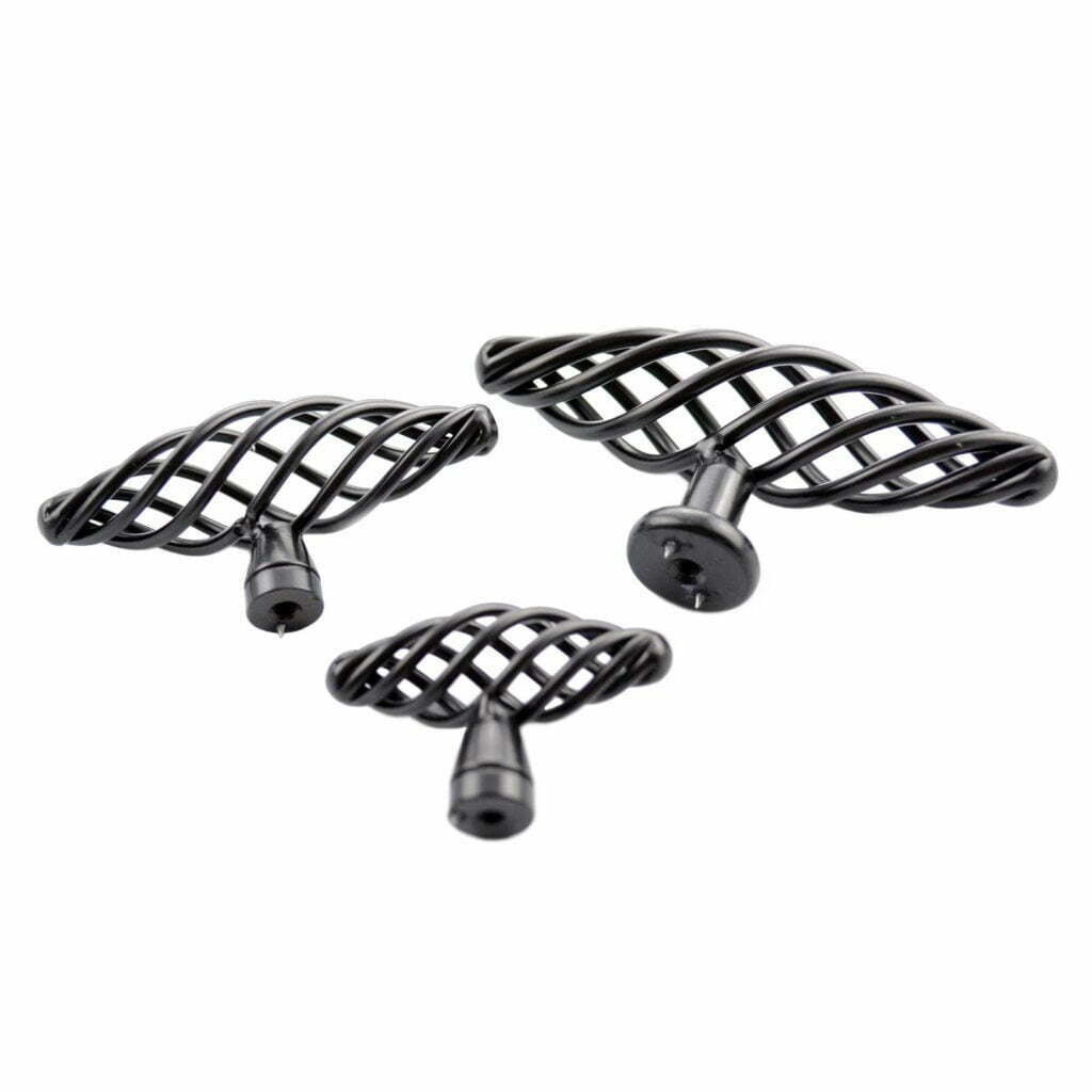 Provincial twist Drawer Knobs matt black