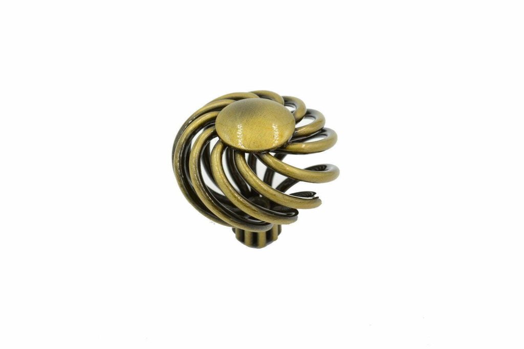 Antique Brass Provincial Kitchen Drawer cupboard cabinet twist knobs