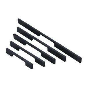 Contemporary Kitchen Drawer Cabinet handles square Canberra Matt Black