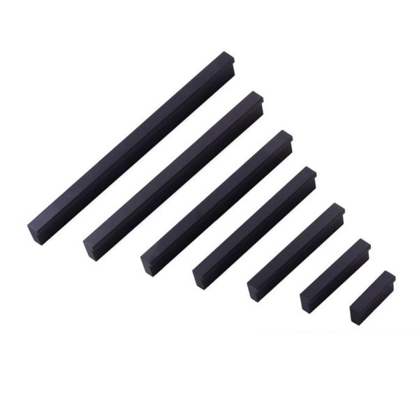 Contemporary Kitchen Drawer lip pull handles Matt Black Bendigo - Image 2