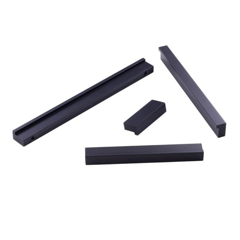 Contemporary Kitchen Drawer lip pull handles Matt Black Bendigo