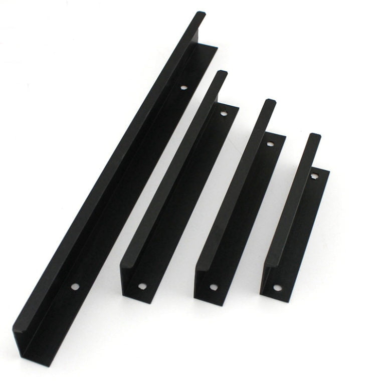 Contemporary Kitchen lip pull handles Rockingham Matt Black