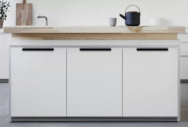 Contemporary Kitchen Lip Pull Handles Matt Black