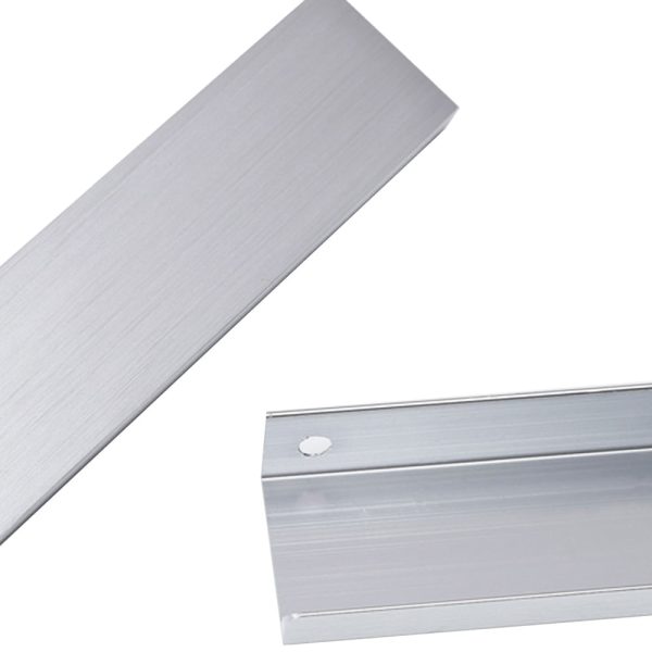 Contemporary Kitchen lip pull handles Rockingham Brushed aluminium - Image 3