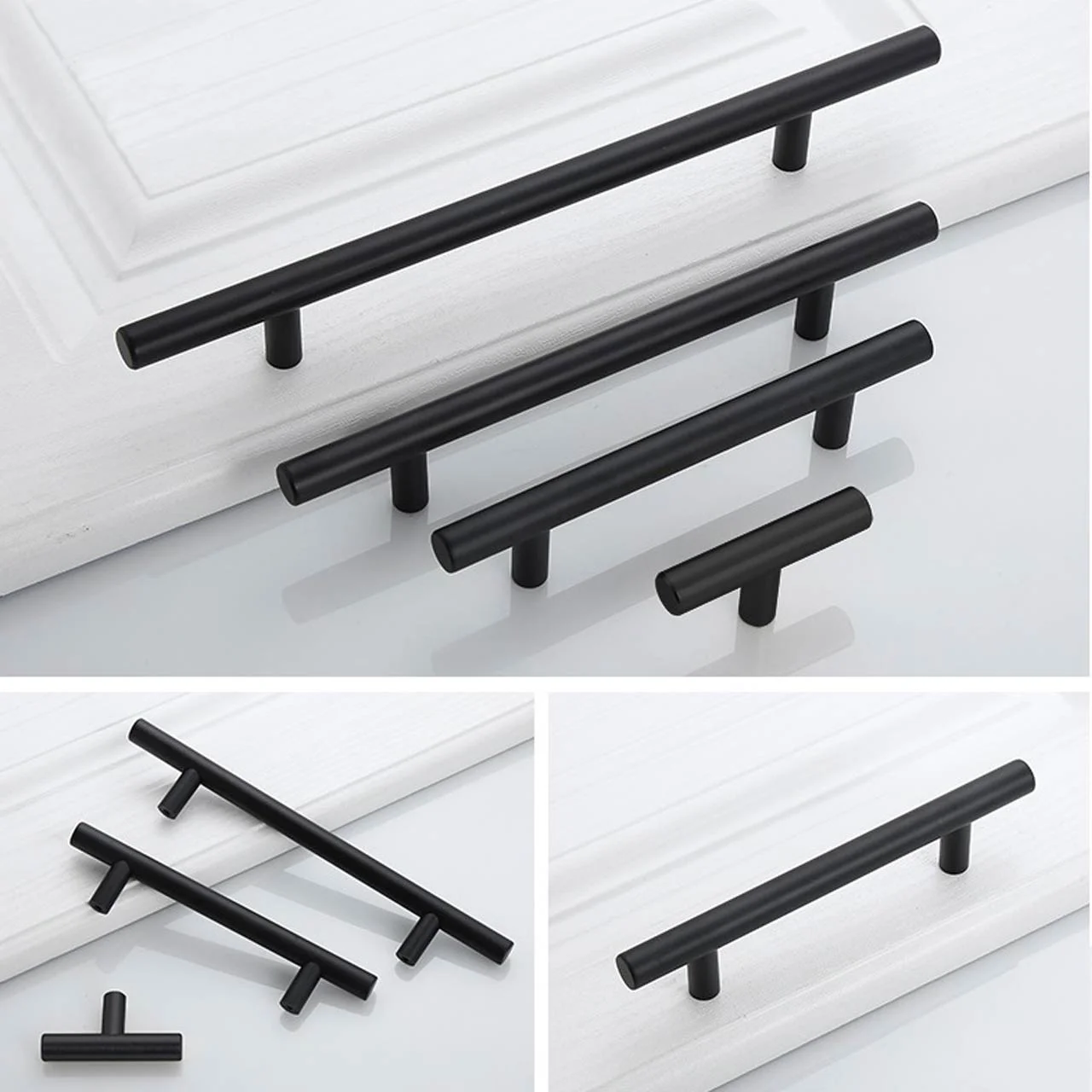 T bar kitchen handle matt black trade pack - Image 4