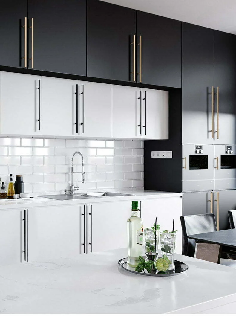 T bar kitchen handle matt black trade pack - Image 2