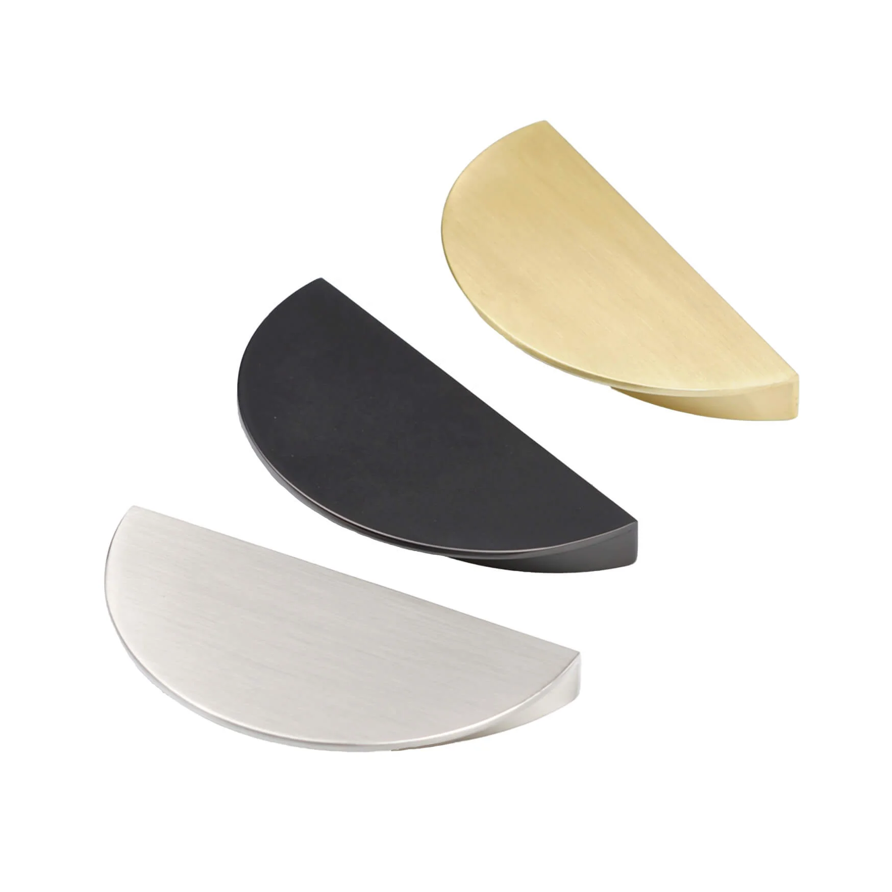 KT&CO Kitchen drawer handles luna pull half moon Bells Beach Matt black / brushed brass /Brushed nickel /chrome /white