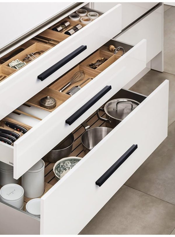 Contemporary Kitchen Drawer lip pull handles