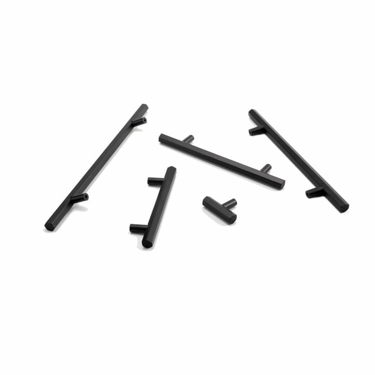 Kitchen Drawer hex T bar pull handles Matte Black Geelong