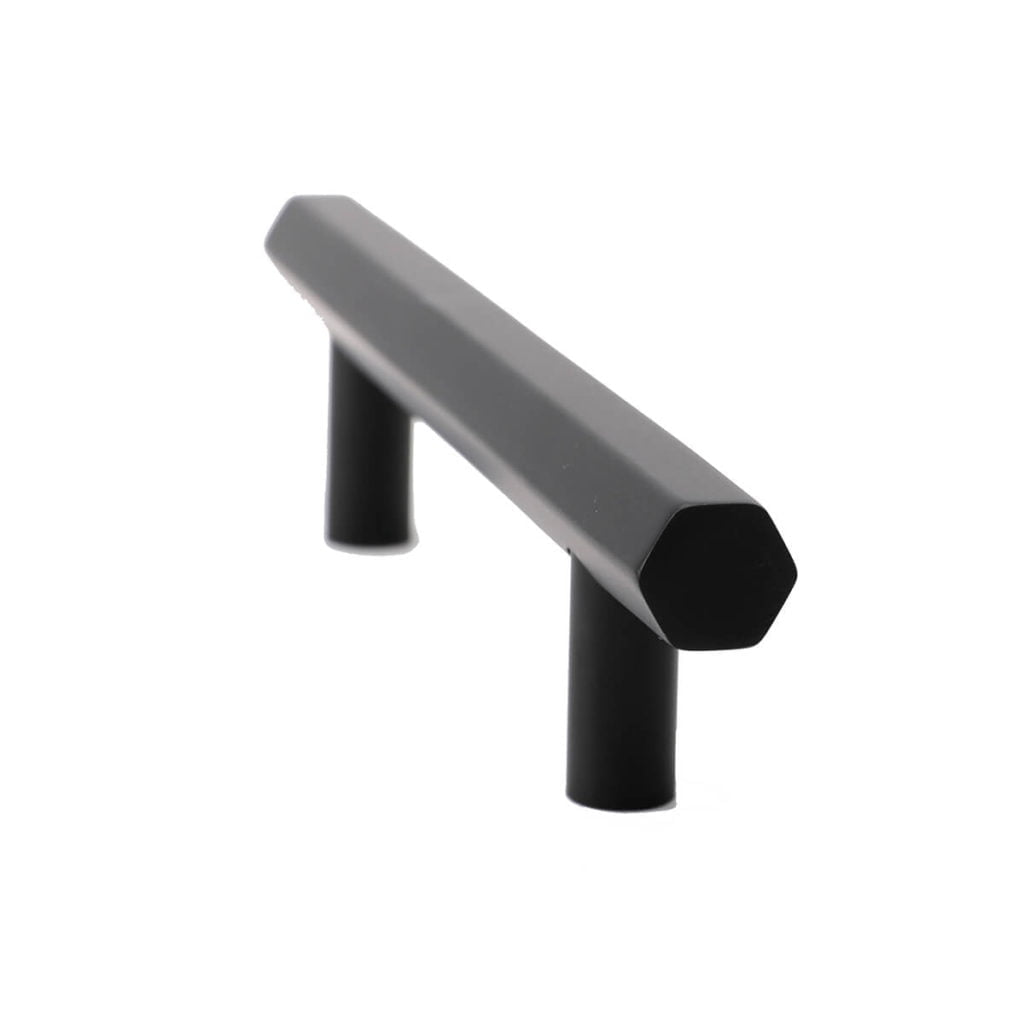 Kitchen Drawer hex T bar pull handles Matte Black Geelong