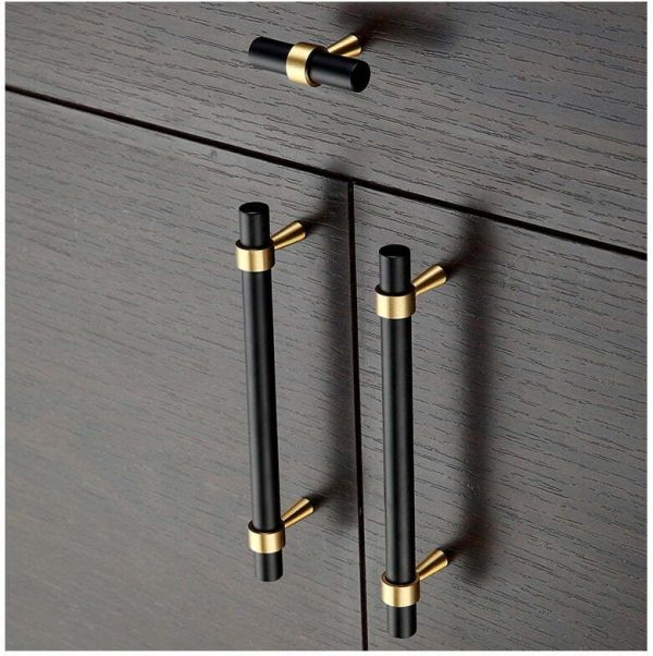 KT&CO Kitchen handles pull matte black Brass Byron Bay - Image 2
