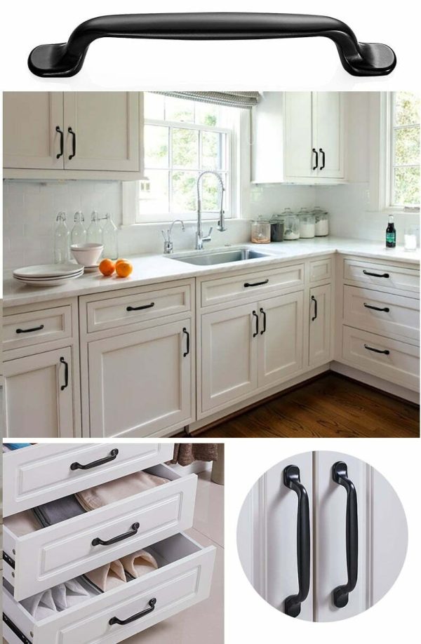 kitchen handles Hampton style matt black - Image 3