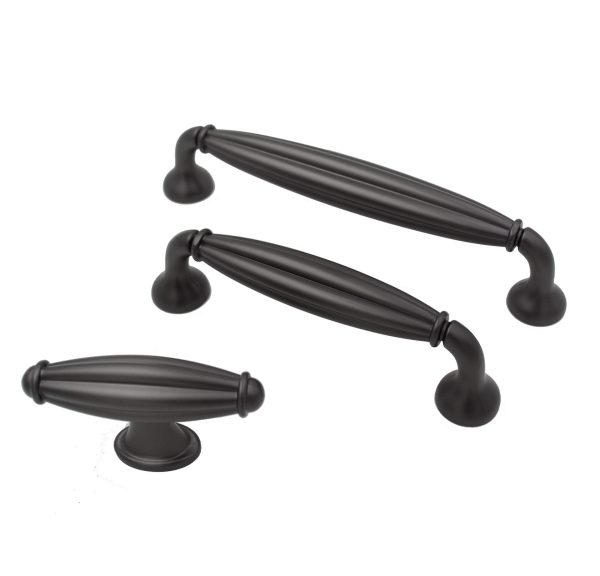 KT&CO Kitchen drawer handles hampton style gunmetal grey Launceston - Image 2