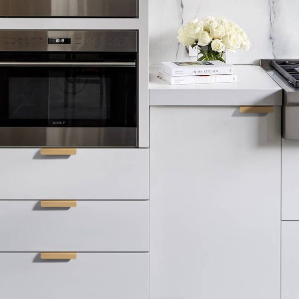 kitchen cabinet lip pull handles brass jervis bay - Image 6