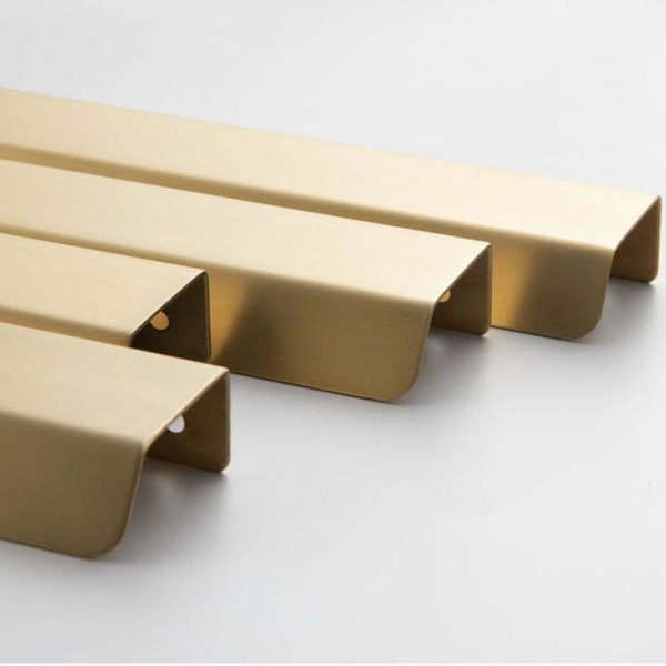 kitchen cabinet lip pull handles brass jervis bay - Image 8