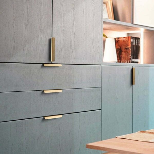 kitchen cabinet lip pull handles brass jervis bay - Image 2