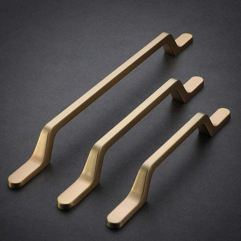 Contemporary, Modern Black & Brass Kitchen, & Drawer Handles