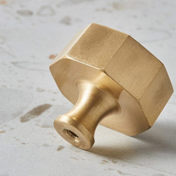 Kitchen knobs Octagon solid brass - Image 4