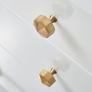 Kitchen knobs Octagon solid brass