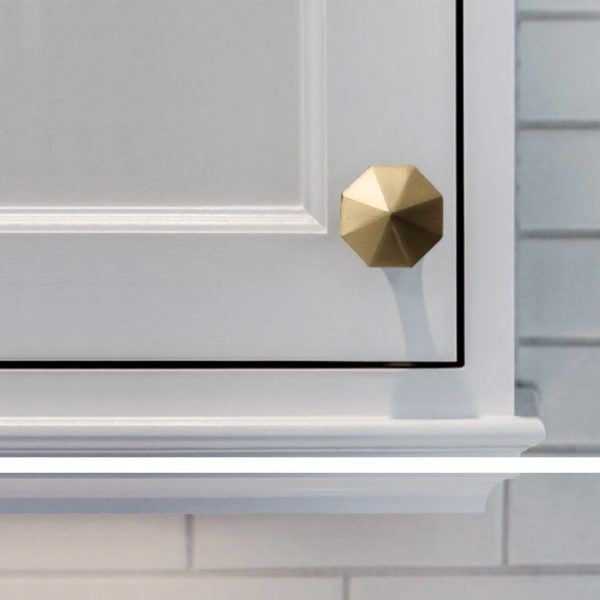 Kitchen knobs Octagon solid brass - Image 7