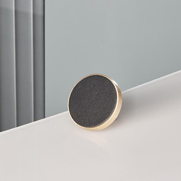 Leather Drawer handles solid brass - Image 8