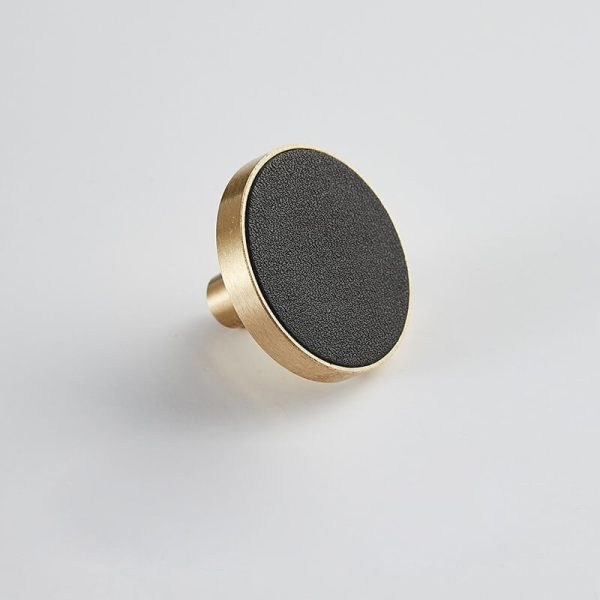 Leather Drawer handles solid brass - Image 4