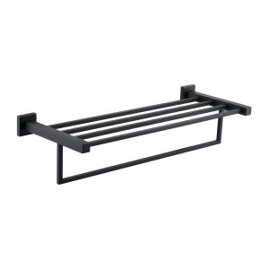 London Bathroom Double Towel Racks Matte Black
