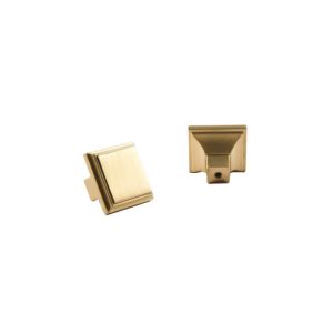 Kitchen drawer knobs square solid brass