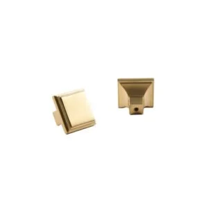 Kitchen drawer knobs square solid brass