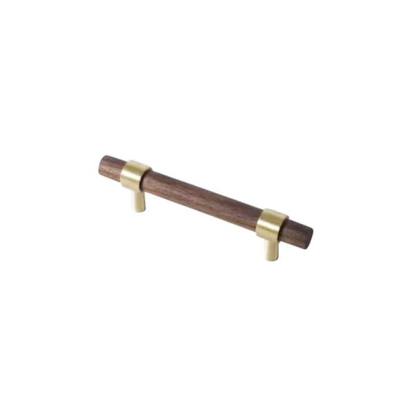 kitchen drawer handles walnut wood solid brass Cable Beach - Image 4