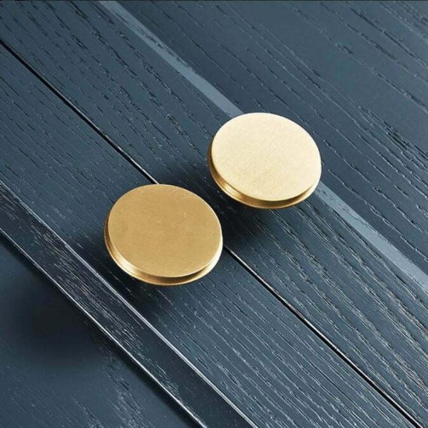 Kitchen round knobs solid brass - Image 2