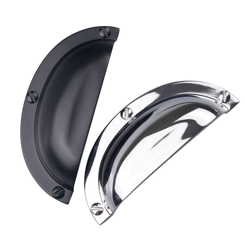 kitchen Cup Pull Handle Hampton style Gisborne matte black/ chrome