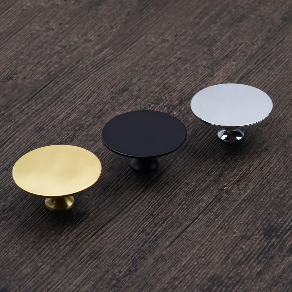 Kitchen knobs large brushed brass /matt black/ brushed nickel 60mm