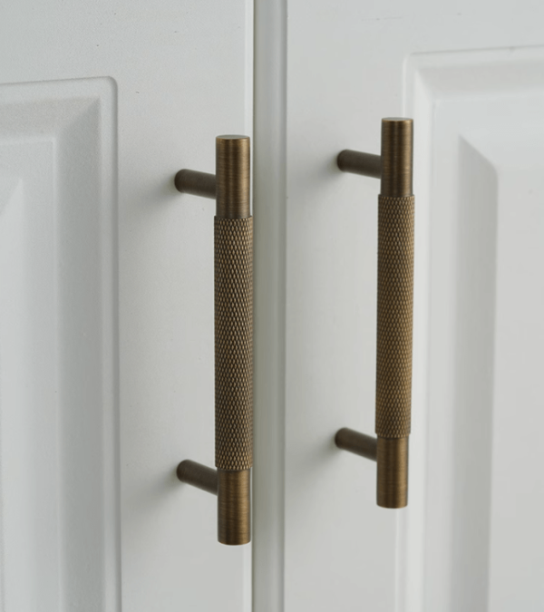 Kitchen Knurled handles solid Brass /aged antique brass Tallow Beach - Image 10
