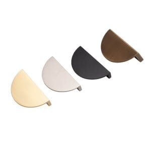 KT&CO Kitchen drawer handles luna pull half moon Albany Matt black / brushed brass /Brushed nickel