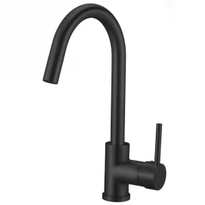 Kitchen Gooseneck mixer tap matt black