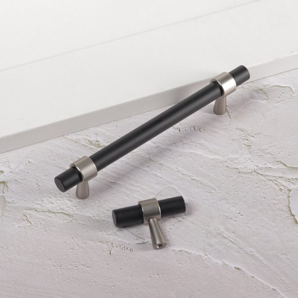 KT&CO Kitchen handles pull matte black Nickel Byron Bay - Image 2