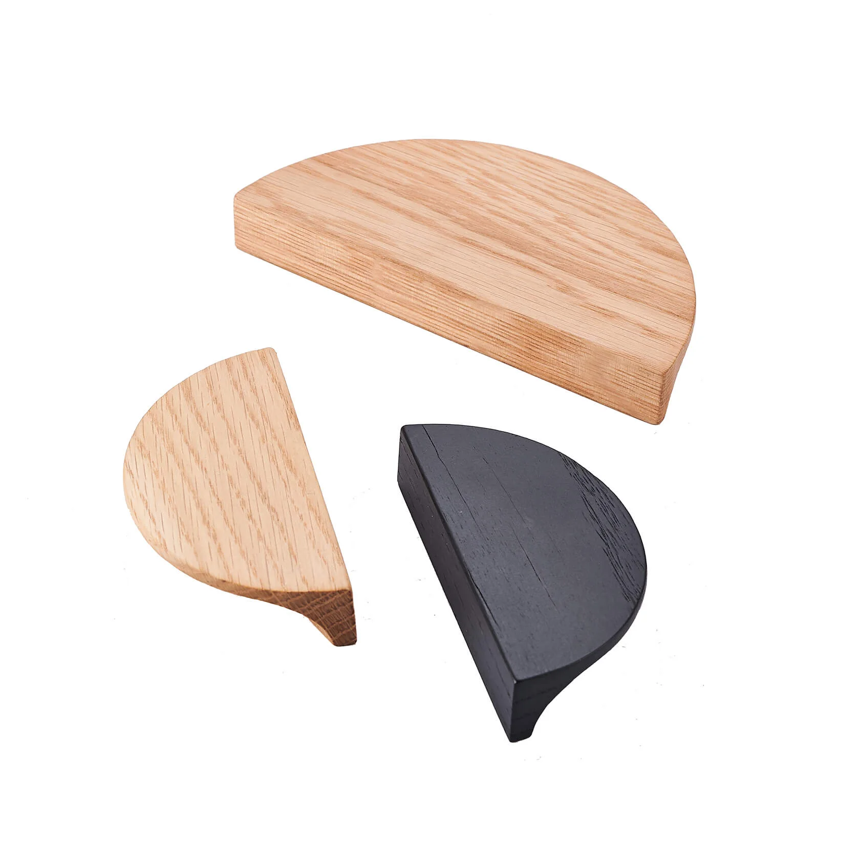 Kitchen timber handles half moon luna pull Ballina