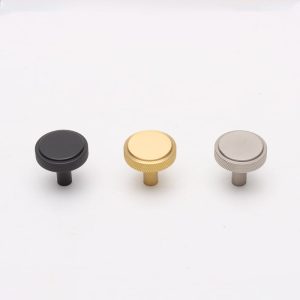 Kitchen drawer Knurled knobs round brass / nickel / black / antique Brass