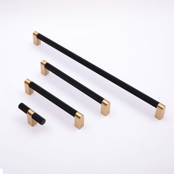 KT&CO Kitchen drawer handles matte black Brass Vaucluse