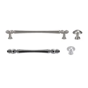 Hampton style kitchen handles Toorak brushed nickel / chrome