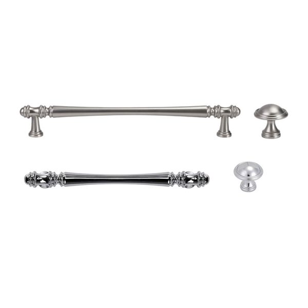 Hampton style kitchen handles Toorak brushed nickel / chrome