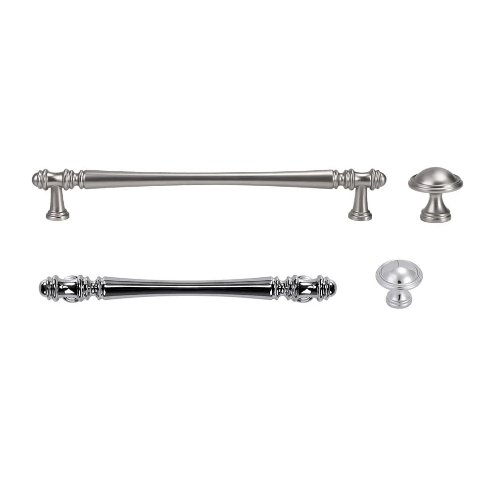 Hampton style kitchen handles Toorak brushed nickel / chrome