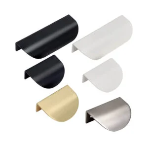 KT&CO Kitchen shell lip pull handles Mosman Matt Black / Brushed Nickel / Brass / White