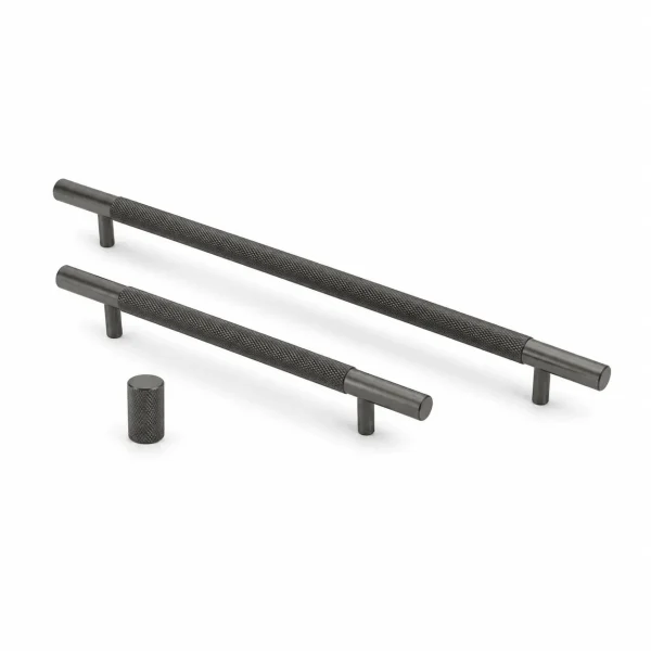 Kitchen Knurled cabinet handles gunmetal grey Bondi