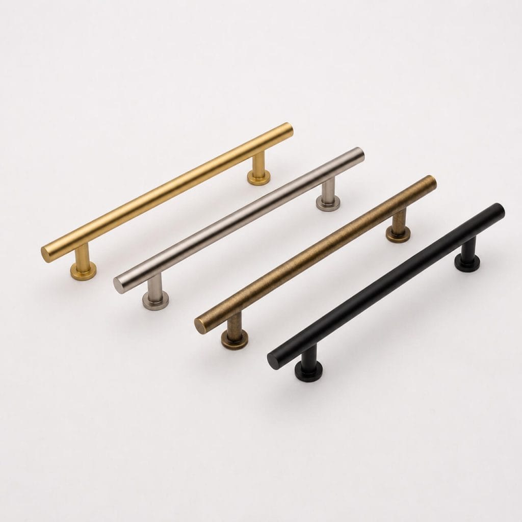 Brass kitchen drawer handles Point Piper